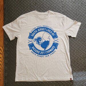 Seton Hall Pirates Basketball Graphic Tee Shirt by RSVLTS, Gray, Medium, NWT